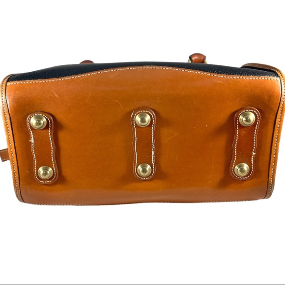 Vintage Dooney & Burke- Black/Brown Leather Handbag w/ Shoulder Strap - Picture 8 of 12